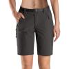 imageFREE SOLDIER Womens Hiking Cargo Shorts UPF 50 Outdoor Quick Dry Nylon Shorts with Belt Dark Gray 8W11L