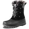 imageFREE SOLDIER Womens Waterproof Winter Cold Weather Snow Boots for Women Outdoor Fashion Duck Boots Comfortable InsulatedBlack