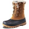 imageFREE SOLDIER Womens Waterproof Winter Cold Weather Snow Boots for Women Outdoor Fashion Duck Boots Comfortable InsulatedBrown
