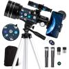 imageTelescope for Adults Astronomy 70mm Aperture 400mm Focal Length Portable Astronomical Telescope for Beginners Age Over 8 Years Old with Wireless Remote Carry Bag Tripod BlackSpaceman Print