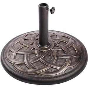 imageFREE SOLDIER 42lbs Umbrella Base 225Inch Classic Resin Patio Umbrella Stand Heavy Duty Outdoor Market Umbrella Holder