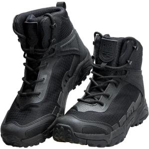 imageFREE SOLDIER Mens 6 Inch Tactical Military Combat Boots Super Lightweight Breathable Work Hiking BootsBlack11