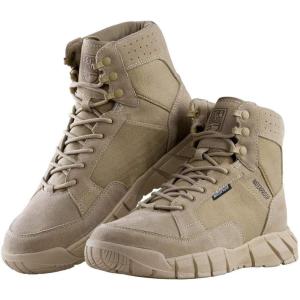 imageFREE SOLDIER Mens Hiking Work Boots Tactical Boots 6 Inches Lightweight Military Boots Breathable Desert Boots Tan 115