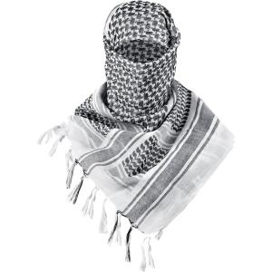 imageFREE SOLDIER Scarf Military Shemagh Tactical Desert Keffiyeh Head Neck Scarf Arab Wrap with Tassel for Men WomenAlabaster White