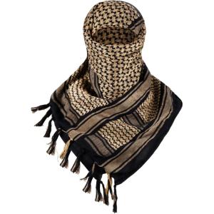 imageFREE SOLDIER Scarf Military Shemagh Tactical Desert Keffiyeh Head Neck Scarf Arab Wrap with Tassel for Men WomenBlack Brown