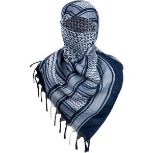 imageFREE SOLDIER Scarf Military Shemagh Tactical Desert Keffiyeh Head Neck Scarf Arab Wrap with Tassel for Men WomenBlue Gray
