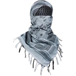 imageFREE SOLDIER Scarf Military Shemagh Tactical Desert Keffiyeh Head Neck Scarf Arab Wrap with Tassel for Men WomenCamo Blue