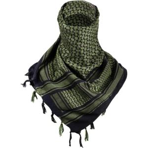 imageFREE SOLDIER Scarf Military Shemagh Tactical Desert Keffiyeh Head Neck Scarf Arab Wrap with Tassel for Men WomenDark Green