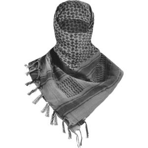 imageFREE SOLDIER Scarf Military Shemagh Tactical Desert Keffiyeh Head Neck Scarf Arab Wrap with Tassel for Men WomenGray