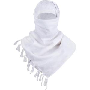 imageFREE SOLDIER Scarf Military Shemagh Tactical Desert Keffiyeh Head Neck Scarf Arab Wrap with Tassel for Men WomenSolid White