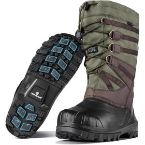 imageFREE SOLDIER Snow Boots for Men Waterproof Antislip 3M Lining Lightweight Tall Outdoor Warm Winter Work BootsGreen