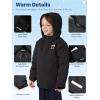 imageFREE SOLDIER Boys Girls Waterproof Ski Jacket Fleece Lined Warm Winter Snow Coat Kids Winter Jacket with Detachable HoodBlack