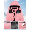 imageFREE SOLDIER Boys Girls Waterproof Ski Jacket Fleece Lined Warm Winter Snow Coat Kids Winter Jacket with Detachable HoodCoral Pink