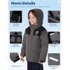 imageFREE SOLDIER Boys Girls Waterproof Ski Jacket Fleece Lined Warm Winter Snow Coat Kids Winter Jacket with Detachable HoodGray