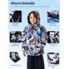 imageFREE SOLDIER Boys Girls Waterproof Ski Jacket Fleece Lined Warm Winter Snow Coat Kids Winter Jacket with Detachable HoodGreen Camo