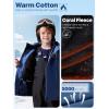 imageFREE SOLDIER Boys Girls Waterproof Ski Jacket Fleece Lined Warm Winter Snow Coat Kids Winter Jacket with Detachable HoodIndigo Blue