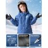 imageFREE SOLDIER Boys Girls Waterproof Ski Jacket Fleece Lined Warm Winter Snow Coat Kids Winter Jacket with Detachable HoodIndigo Blue