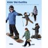 imageFREE SOLDIER Boys Girls Waterproof Ski Jacket Fleece Lined Warm Winter Snow Coat Kids Winter Jacket with Detachable HoodIndigo Blue