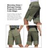 imageFREE SOLDIER Mens Cargo Hiking Shorts with Belt Lightweight Quick Dry Tactical Shorts with Pockets for Casual Work GolfMix Fir Green