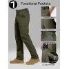 imageFREE SOLDIER Mens Cargo Pants Water Resistant Ripstop Tactical Pants for Men Work Pants Lightweight Outdoor Hiking Pants MenMoss Green