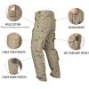 imageFREE SOLDIER Mens Cargo PantsTactical Pants for Men StretchDurable Ripstop EDC Work Pants for HikingGray