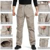 imageFREE SOLDIER Mens Cargo PantsTactical Pants for Men StretchDurable Ripstop EDC Work Pants for HikingKhaki