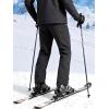 imageFREE SOLDIER Mens Fleece Lined Outdoor Cargo Hiking Pants Water Repellent Softshell Snow Ski Pants with Zipper PocketsBlack