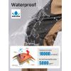 imageFREE SOLDIER Mens Fleece Lined Outdoor Cargo Hiking Pants Water Repellent Softshell Snow Ski Pants with Zipper PocketsDark Brown