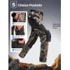 imageFREE SOLDIER Mens Fleece Lined Outdoor Cargo Hiking Pants Water Repellent Softshell Snow Ski Pants with Zipper PocketsDark Camo