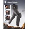 imageFREE SOLDIER Mens Fleece Lined Outdoor Cargo Hiking Pants Water Repellent Softshell Snow Ski Pants with Zipper PocketsGray