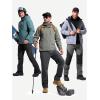 imageFREE SOLDIER Mens Fleece Lined Outdoor Cargo Hiking Pants Water Repellent Softshell Snow Ski Pants with Zipper PocketsGray Black