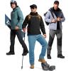 imageFREE SOLDIER Mens Fleece Lined Outdoor Cargo Hiking Pants Water Repellent Softshell Snow Ski Pants with Zipper PocketsGray Blue