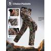 imageFREE SOLDIER Mens Fleece Lined Outdoor Cargo Hiking Pants Water Repellent Softshell Snow Ski Pants with Zipper PocketsHunting Camo