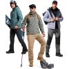 imageFREE SOLDIER Mens Fleece Lined Outdoor Cargo Hiking Pants Water Repellent Softshell Snow Ski Pants with Zipper PocketsMud
