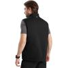 imageFREE SOLDIER Mens Lightweight Golf Vest Outerwear Windproof Reversible Sleeveless Softshell Jacket Running VestBlackdark Grey