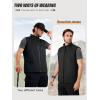 imageFREE SOLDIER Mens Lightweight Golf Vest Outerwear Windproof Reversible Sleeveless Softshell Jacket Running VestDark Greyblack
