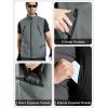 imageFREE SOLDIER Mens Lightweight Golf Vest Outerwear Windproof Reversible Sleeveless Softshell Jacket Running VestLight Grayblack