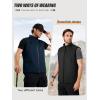 imageFREE SOLDIER Mens Lightweight Golf Vest Outerwear Windproof Reversible Sleeveless Softshell Jacket Running VestNavyblack