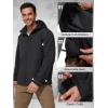 imageFREE SOLDIER Mens Lightweight Softshell Jacket Winter Fleece Lined Hooded Rain Waterproof Hiking Outdoor JacketsBlack