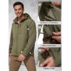 imageFREE SOLDIER Mens Lightweight Softshell Jacket Winter Fleece Lined Hooded Rain Waterproof Hiking Outdoor JacketsGreen