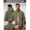 imageFREE SOLDIER Mens Lightweight Softshell Jacket Winter Fleece Lined Hooded Rain Waterproof Hiking Outdoor JacketsGreen
