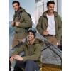 imageFREE SOLDIER Mens Lightweight Softshell Jacket Winter Fleece Lined Hooded Rain Waterproof Hiking Outdoor JacketsGreen
