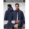 imageFREE SOLDIER Mens Lightweight Softshell Jacket Winter Fleece Lined Hooded Rain Waterproof Hiking Outdoor JacketsNavy
