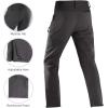 imageFREE SOLDIER Mens Outdoor Cargo Hiking Pants Water Repellent Softshell Fleece Lined Snow Ski Pants with Zipper Pockets Black 34W x 32L