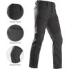 imageFREE SOLDIER Mens Outdoor Cargo Hiking Pants Water Repellent Softshell Fleece Lined Snow Ski Pants with Zipper Pockets Black 34W x 32L