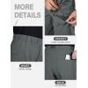 imageFREE SOLDIER Mens Outdoor Cargo Hiking Pants with Belt Lightweight Waterproof Quick Dry Tactical Pants Nylon Spandex Dark Gray 32W32L