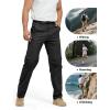 imageFREE SOLDIER Mens Outdoor Convertible Hiking Pants with Belt Lightweight Quick Dry Tactical Cargo Pants Nylon SpandexBlack