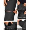 imageFREE SOLDIER Mens Outdoor Convertible Hiking Pants with Belt Lightweight Quick Dry Tactical Cargo Pants Nylon SpandexBlack