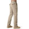 imageFREE SOLDIER Mens Outdoor Convertible Hiking Pants with Belt Lightweight Quick Dry Tactical Cargo Pants Nylon SpandexKhaki
