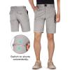 imageFREE SOLDIER Mens Outdoor Convertible Hiking Pants with Belt Lightweight Quick Dry Tactical Cargo Pants Nylon SpandexSlate Gray
